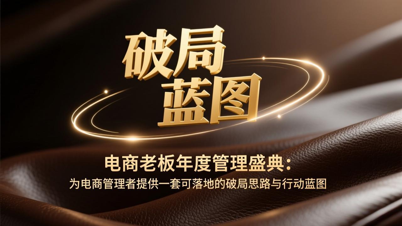 电商老板年度管理盛典：为电商管理者提供一套可落地的破局思路与行动蓝图-心思维创富网_网上创业教程_网络创业项目
