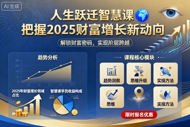 人生跃迁智慧课，把据2025财富增长新动向-心思维创富网_网上创业教程_网络创业项目