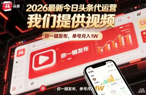 今日头条躺賺模式，你9我1，操作简单，一键发布，单机日入数百，长期合作【揭秘】-心思维创富网_网上创业教程_网络创业项目