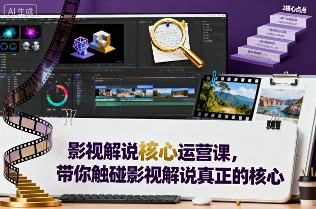 影视解说核心运营课，带你触碰影视解说真正的核心-心思维创富网_网上创业教程_网络创业项目