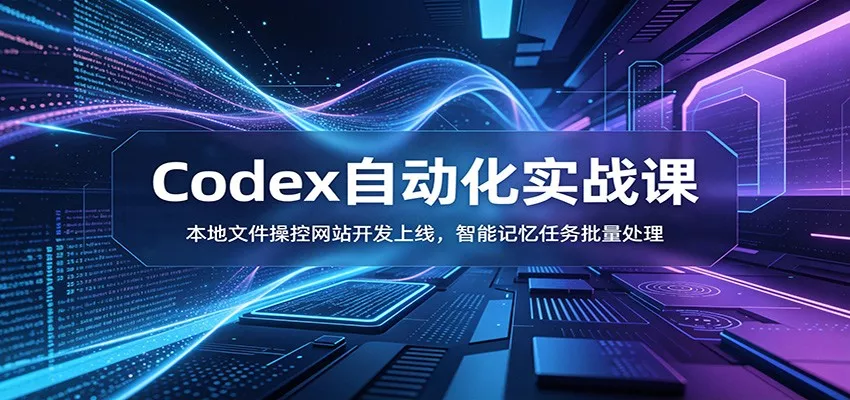 Codex自动化实战课：本地文件操控网站开发上线，智能记忆任务批量处理-心思维创富网_网上创业教程_网络创业项目