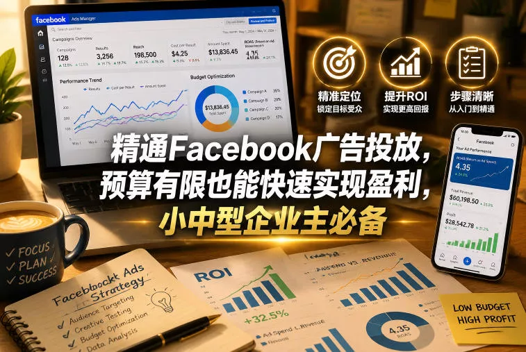 精通Facebook广告投放，预算有限也能快速实现盈利，小中型企业主必备【原创双语字幕】-心思维创富网_网上创业教程_网络创业项目