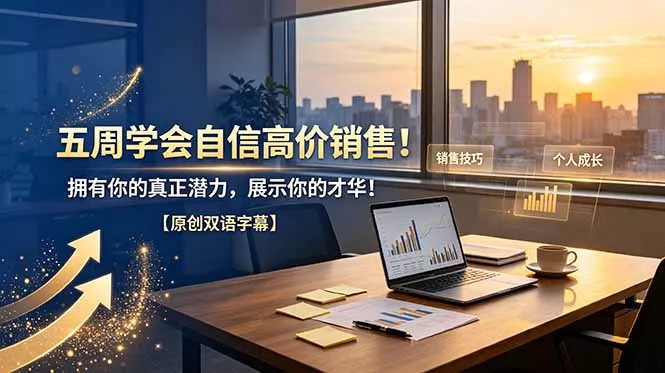 五周学会自信高价销售！拥有你的真正潜力，展示你的才华！【原创双语字幕】-心思维创富网_网上创业教程_网络创业项目