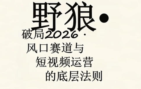 野狼团队·多平台实操运营课，覆盖AI口播、服装、好物、漫剪等热门玩法(更新4月)-心思维创富网_网上创业教程_网络创业项目