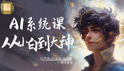 AI系统课程，从小白到大神系统学AI，AI声音-AI绘画-AI视频一门课全掌握-心思维创富网_网上创业教程_网络创业项目