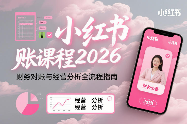小红书对账课程2026，财务对账与经营分析全流程指南-心思维创富网_网上创业教程_网络创业项目