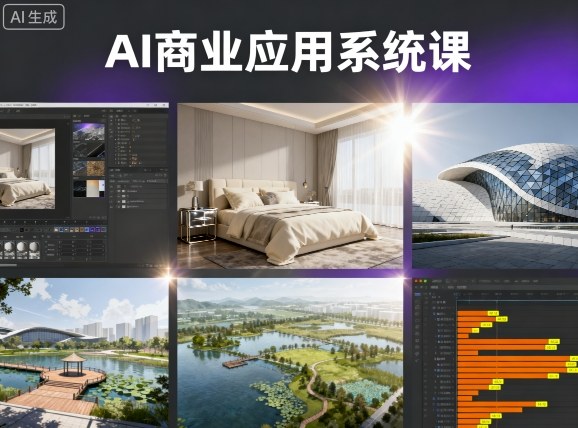 AI商业应用系统课，室内-软装-建筑-景观，智能设计+效果图+动画画实战-心思维创富网_网上创业教程_网络创业项目