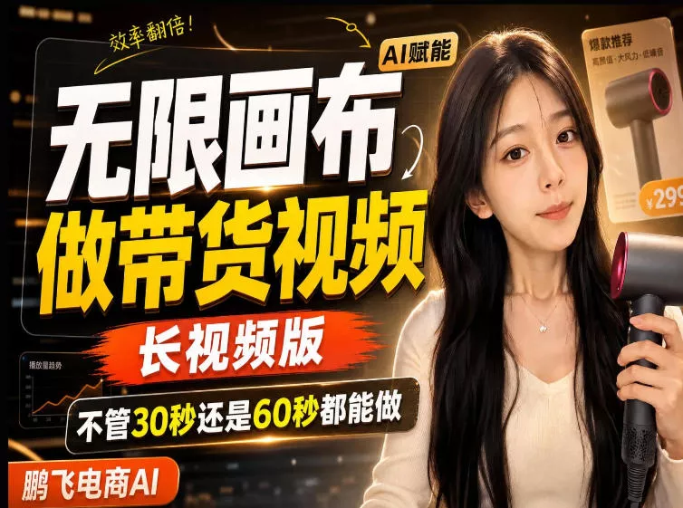 【保姆级教程】无限画布搭建长带货视频，拼接不翻车全程一致，小白跟着步骤也能上手-心思维创富网_网上创业教程_网络创业项目