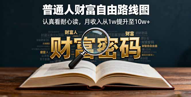 某付费文：普通人财富自由路线图，认真看耐心读，月收入从1w提升至10w+-心思维创富网_网上创业教程_网络创业项目