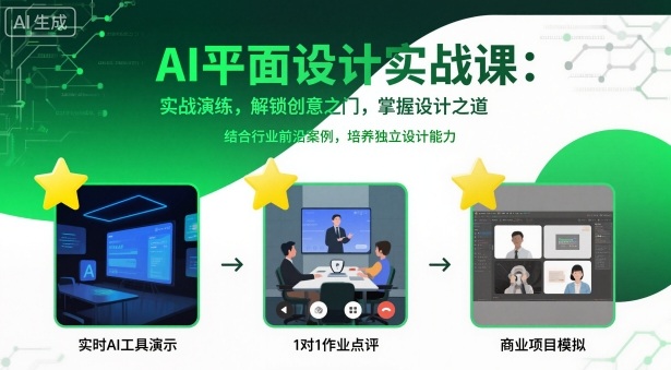 AI平面设计实战课，实战演练，解锁创意之门，掌握设计之道-心思维创富网_网上创业教程_网络创业项目