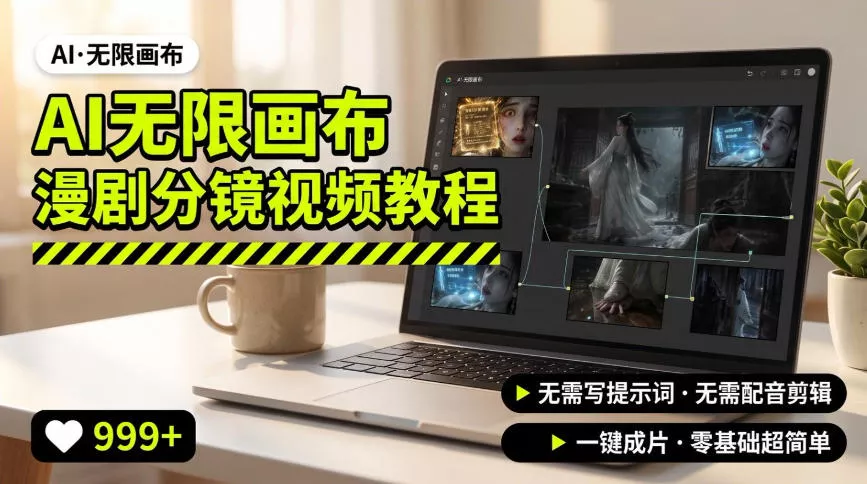 AI无限画布制作爆款漫剧分镜视频搭建教程，无需写脚本，无需制作音频，一键制作超简单-心思维创富网_网上创业教程_网络创业项目