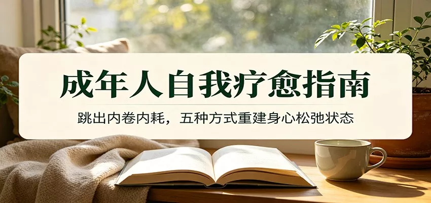 成年人自我疗愈指南：跳出内卷内耗，五种方式重建身心松弛状态-心思维创富网_网上创业教程_网络创业项目