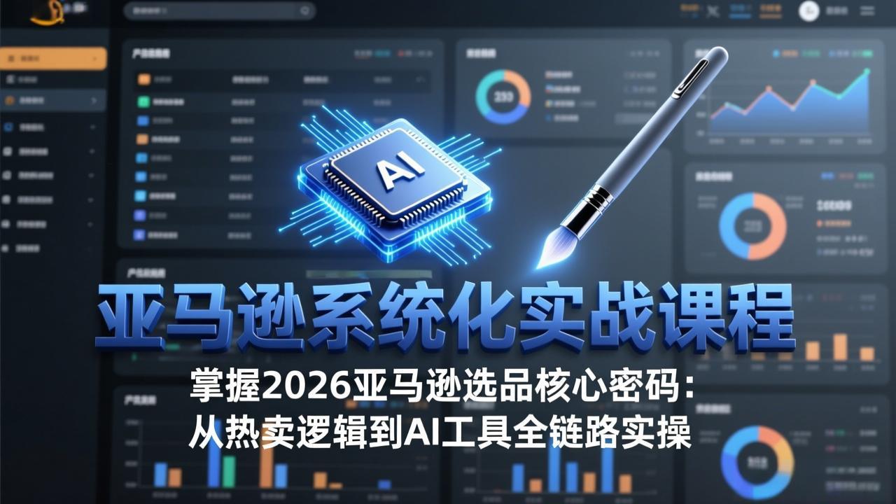 亚马逊系统化实战课-更新3月：2026最新选品方法论，从热卖原因分析到AI作图，提升选品成功率-心思维创富网_网上创业教程_网络创业项目
