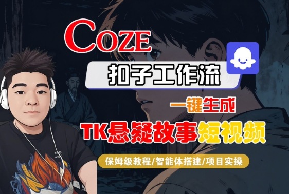 Coze扣子智能体工作流一键生成“TK悬疑故事“短视频，全流程保姆级教学-心思维创富网_网上创业教程_网络创业项目