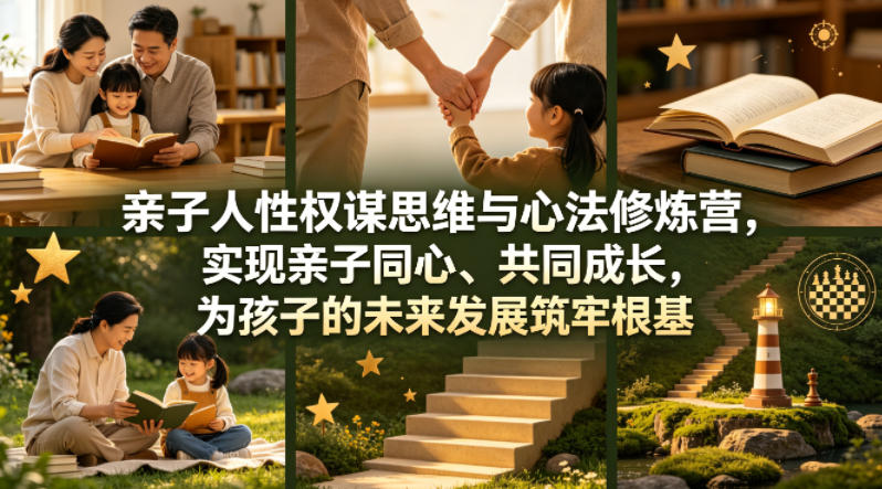 亲子人性权谋思维与心法修炼营，实现亲子同心、共同成长，为孩子的未来发展筑牢根基【音频】-心思维创富网_网上创业教程_网络创业项目