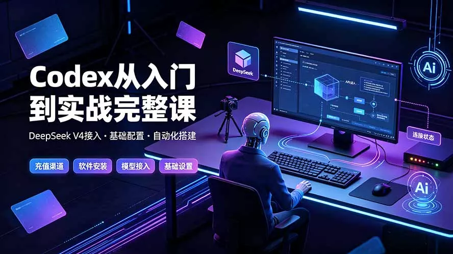 Codex从入门到实战完整课｜充值·安装·接入DeepSeek，记忆·插件·Skill·CLI·MCP全拆解-心思维创富网_网上创业教程_网络创业项目
