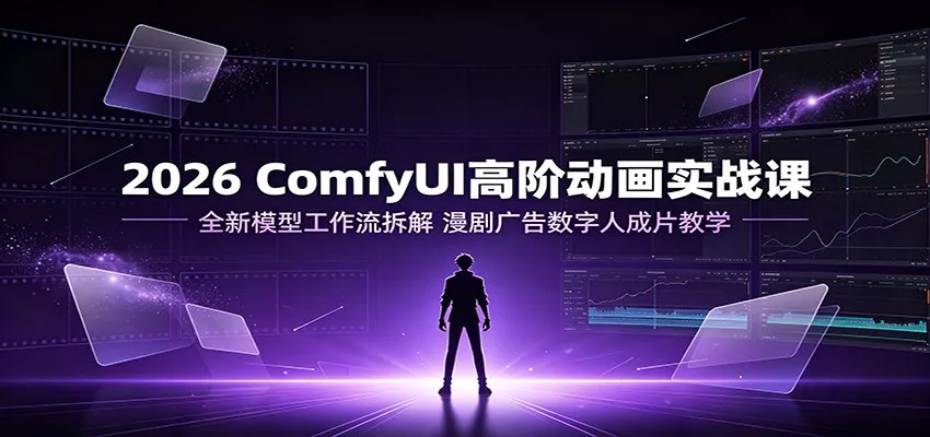 2026 ComfyUI高阶动画实战课：全新模型工作流拆解，漫剧广告数字人成片教学-心思维创富网_网上创业教程_网络创业项目