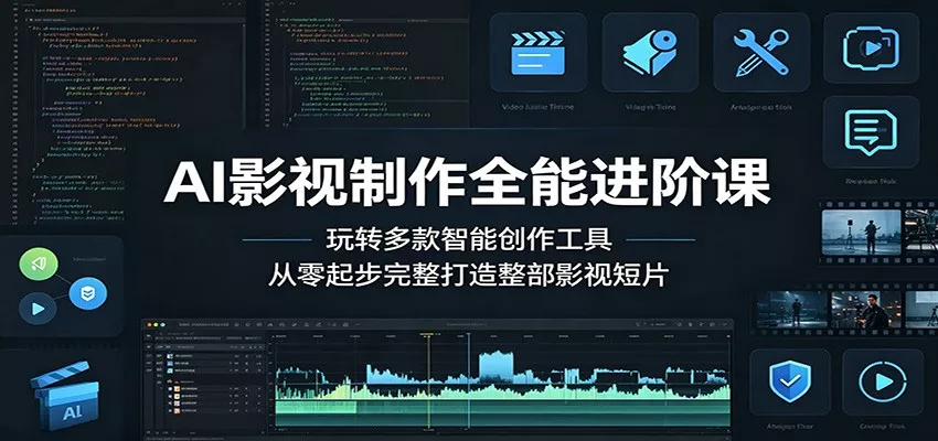 AI影视制作全能进阶课：玩转多款智能创作工具，从零起步完整打造整部影视短片-心思维创富网_网上创业教程_网络创业项目