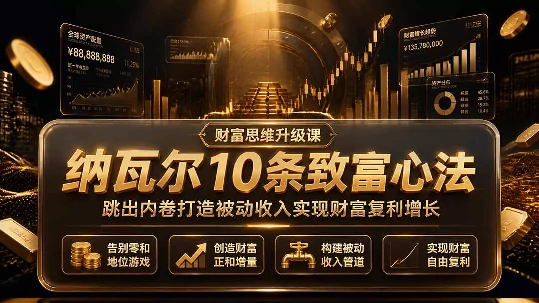 付费文章：纳瓦尔10条致富心法，跳出内卷打造被动收入实现财富复利增长-心思维创富网_网上创业教程_网络创业项目