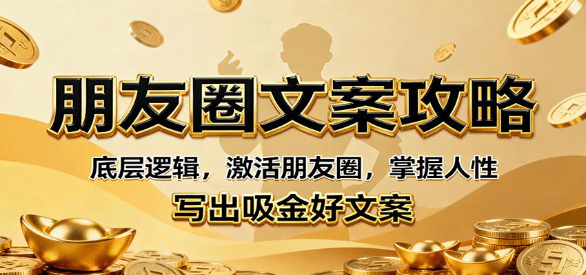 朋友圈文案攻略：底层逻辑，激活朋友圈，掌握人性，写出吸金好文案-心思维创富网_网上创业教程_网络创业项目