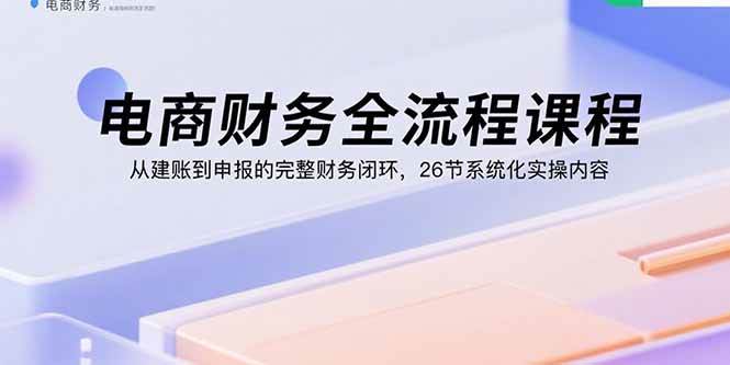 （15893期）电商财务全流程课程：从建账到申报的完整财务闭环，26节系统化实操内容-心思维创富网_网上创业教程_网络创业项目