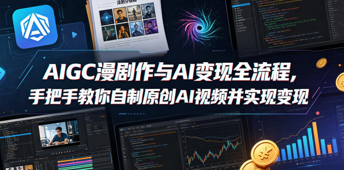 AIGC漫剧创作与AI变现全流程，手把手教你自制原创AI视频并实现变现-心思维创富网_网上创业教程_网络创业项目