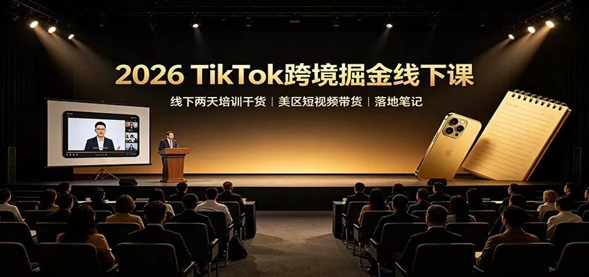 2026 TikTok跨境掘金线下课：线下两天培训干货，美区短视频带货落地笔记-心思维创富网_网上创业教程_网络创业项目