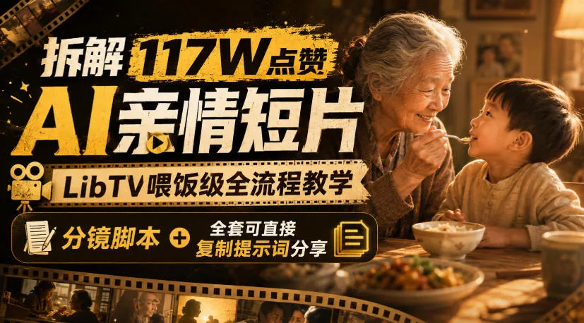 拆解117W点赞AI亲情短片，LibTV喂饭级全流程教学，分镜脚本+全套可直接复制提示词分享-心思维创富网_网上创业教程_网络创业项目
