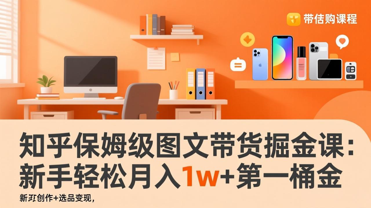 知乎保姆级图文带货掘金课：账号打造+爆文创作+选品变现，新手轻松月入1w+第一桶金-心思维创富网_网上创业教程_网络创业项目