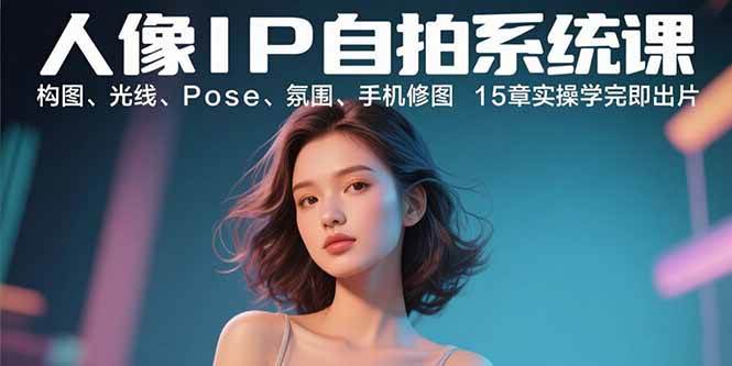 （15920期）人像IP自拍系统课：构图、光线、Pose、氛围、手机修图 15章实操学完即出片-心思维创富网_网上创业教程_网络创业项目