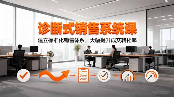 诊断式销售系统课，建立标准化销售体系，大幅提升成交转化率-心思维创富网_网上创业教程_网络创业项目