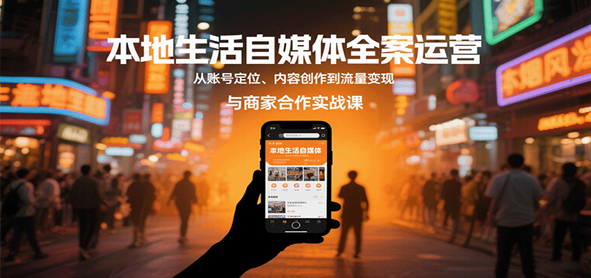 本地生活自媒体全案运营，从账号定位、内容创作到流量变现与商家合作实战课-心思维创富网_网上创业教程_网络创业项目