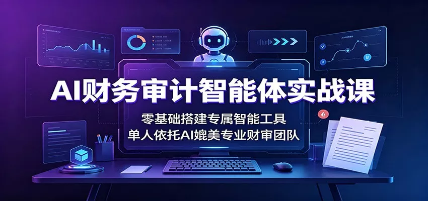 AI财务审计智能体实战课：零基础搭建专属智能工具，单人依托AI媲美专业财审团队-心思维创富网_网上创业教程_网络创业项目