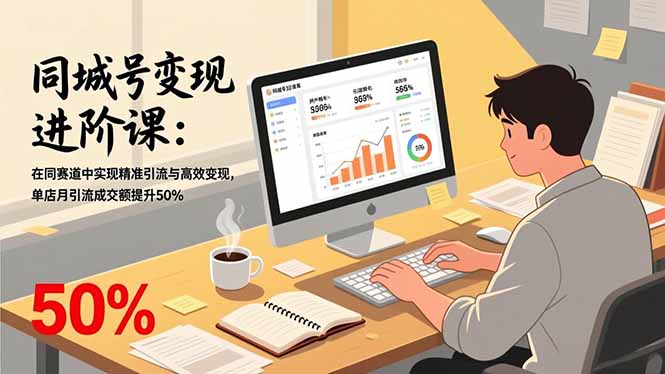 同城号变现进阶课：在同城赛道中实现精准引流与高效变现，单店月引流成交额提升50%-心思维创富网_网上创业教程_网络创业项目