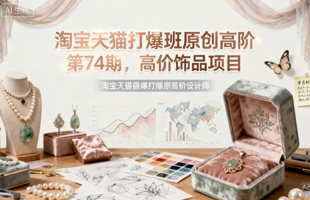 淘宝天猫打爆班原创高阶第74期，高价饰品项目-心思维创富网_网上创业教程_网络创业项目