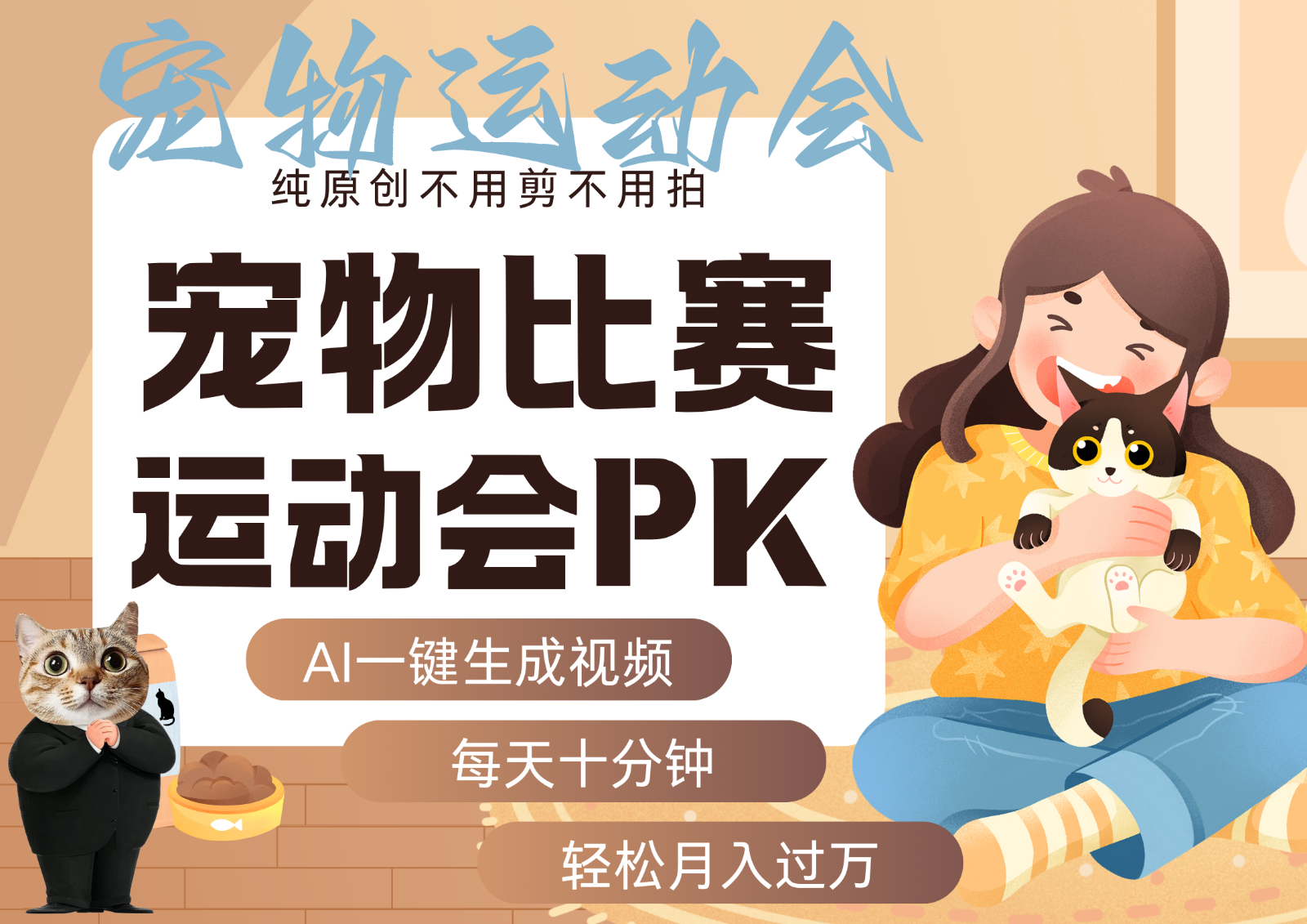 AI萌宠运动员跳水 射击 篮球 足球比赛 每天十分钟 附详细提示词文案库 代替做…-心思维创富网_网上创业教程_网络创业项目