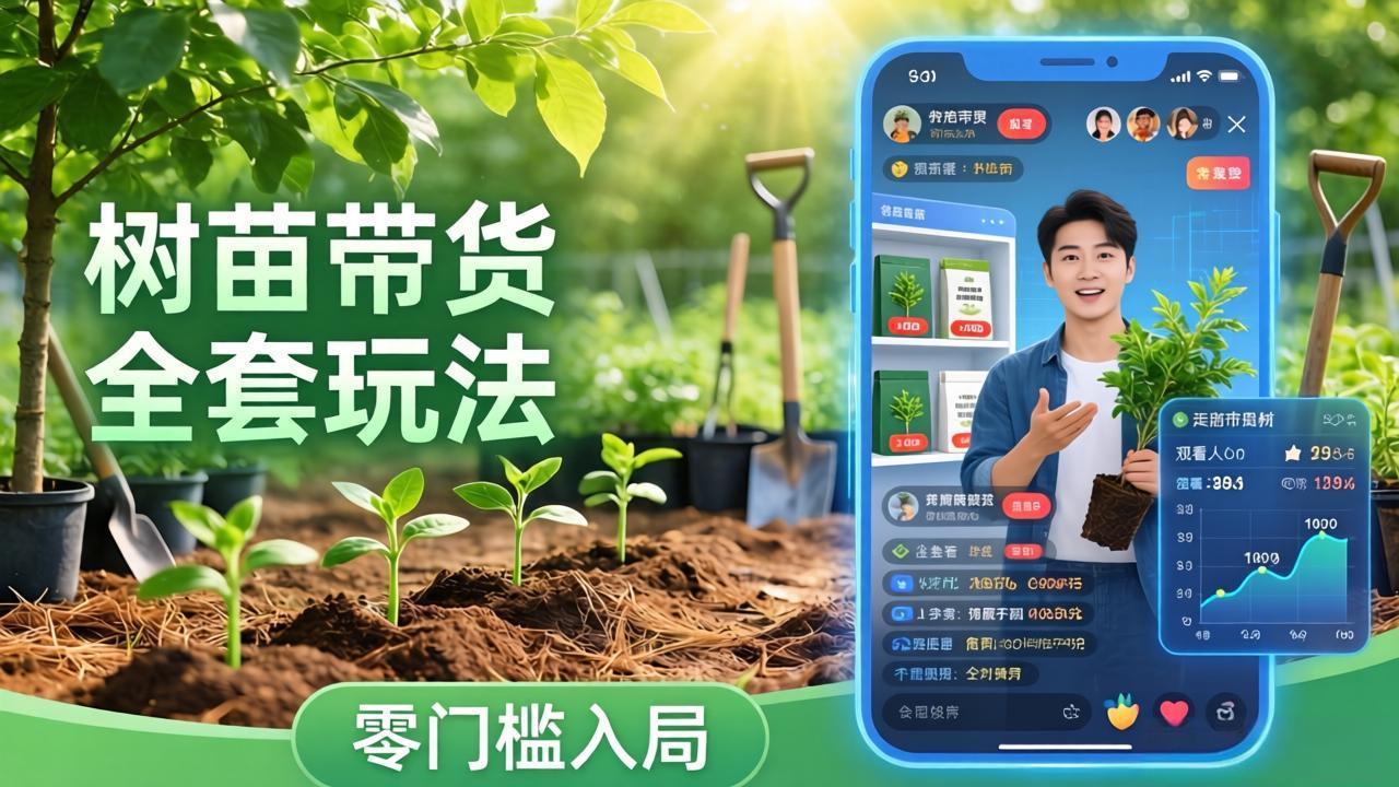 视频号AI树苗带货全套玩法：零门槛入局，掌握豆包、千问等AI工具制作树苗视频的全套流程-心思维创富网_网上创业教程_网络创业项目
