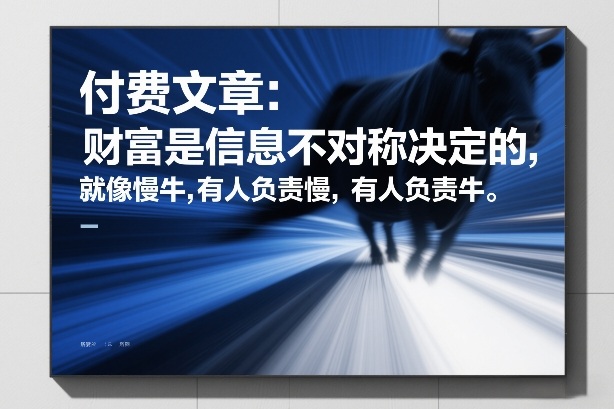 付费文章：财富是信息不对称决定的，就像慢牛，有人负责慢，有人负责牛-心思维创富网_网上创业教程_网络创业项目
