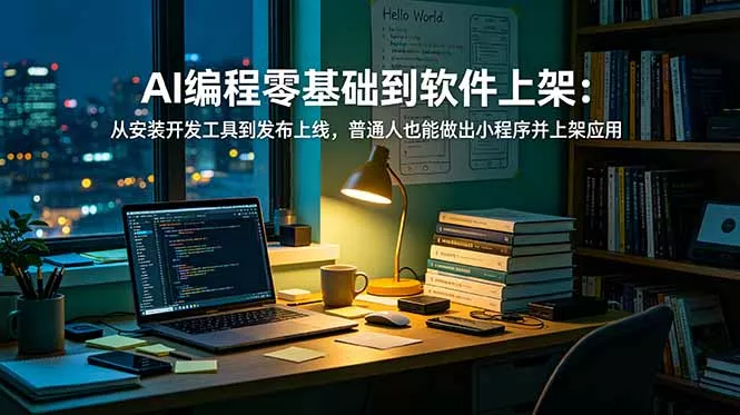 AI编程零基础到软件上架：从安装开发工具到发布上线，普通人也能做出小程序并上架应用商店-心思维创富网_网上创业教程_网络创业项目