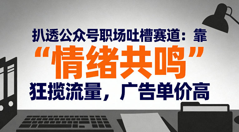 扒透公众号职场吐槽赛道：靠“情绪共鸣”狂揽流量，广告单价高-心思维创富网_网上创业教程_网络创业项目