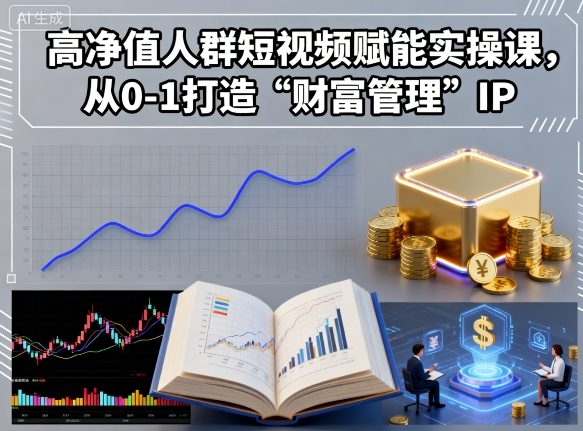 高净值人群短视频赋能实操课，从0-1打造“财富管理”IP-心思维创富网_网上创业教程_网络创业项目