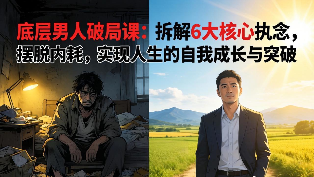 付费文章：底层男人破局课：拆解 6 大核心执念，摆脱内耗，实现人生的自我成长与突破-心思维创富网_网上创业教程_网络创业项目