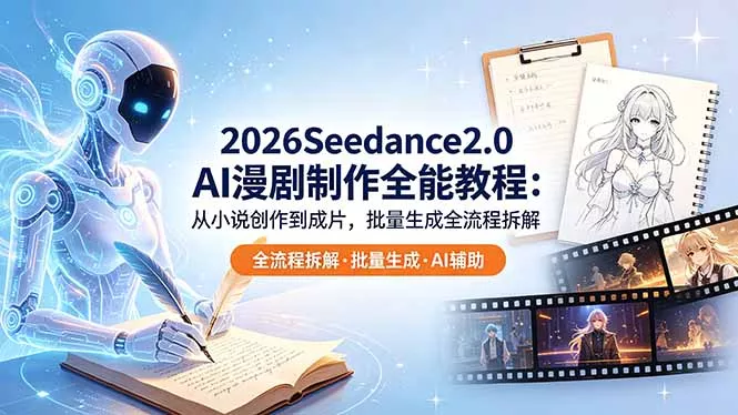2026Seedance2.0 AI制作全能教程：从小说创作到成片，批量生成全流程拆解-心思维创富网_网上创业教程_网络创业项目