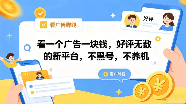 看一个广告一块钱，好评无数的新平台，不黑号，不养机，一部手机一天撸几十，可矩阵【揭秘】-心思维创富网_网上创业教程_网络创业项目