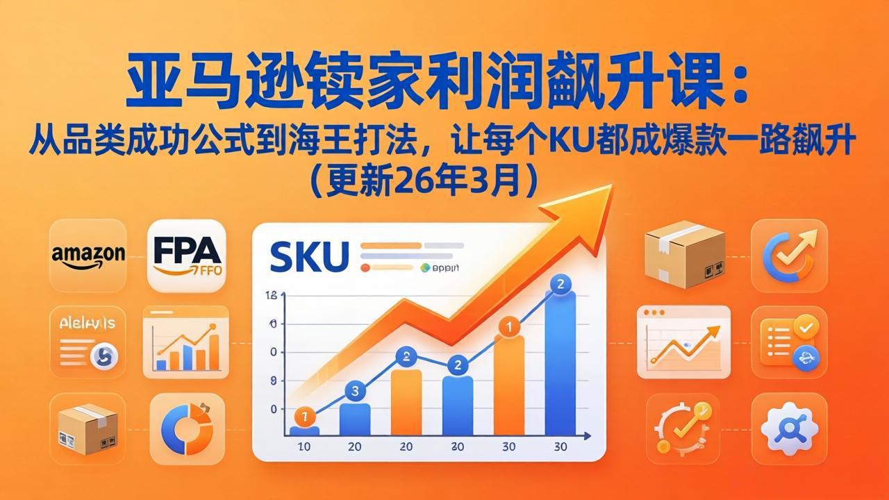 亚马逊卖家利润飙升课：从品类成功公式到海王打法，让每个SKU都成爆款一路飙升(更新26年3月-心思维创富网_网上创业教程_网络创业项目