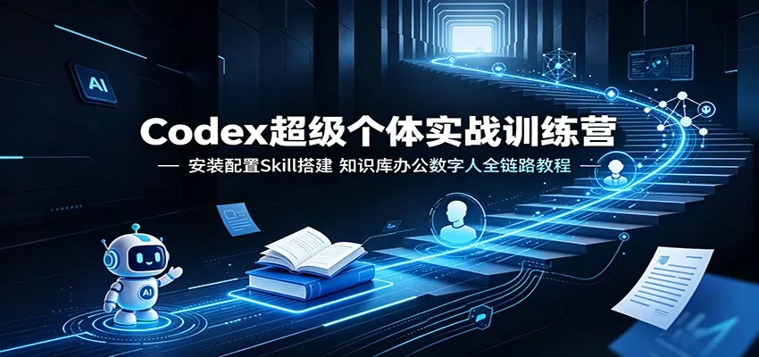 Codex超级个体实战训练营：安装配置Skill搭建，知识库办公数字人全链路教程-心思维创富网_网上创业教程_网络创业项目