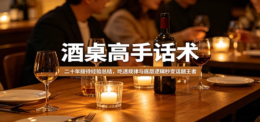 酒桌高手话术：二十年接待经验总结，吃透规律与底层逻辑秒变话题王者-心思维创富网_网上创业教程_网络创业项目