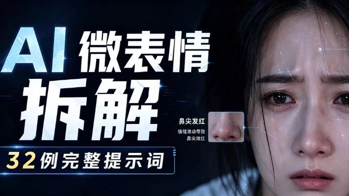AI微表情拆解提示词合集，精准调控AI角色表情，可直接复用，0基础也能调出影视级表情变化-心思维创富网_网上创业教程_网络创业项目