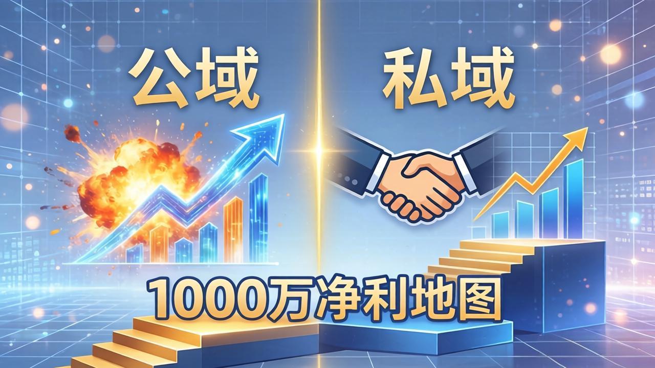 公域玩命出爆款，私域悄悄做成交：这套AI内训课，2026给你打通1000万净利的地图-心思维创富网_网上创业教程_网络创业项目