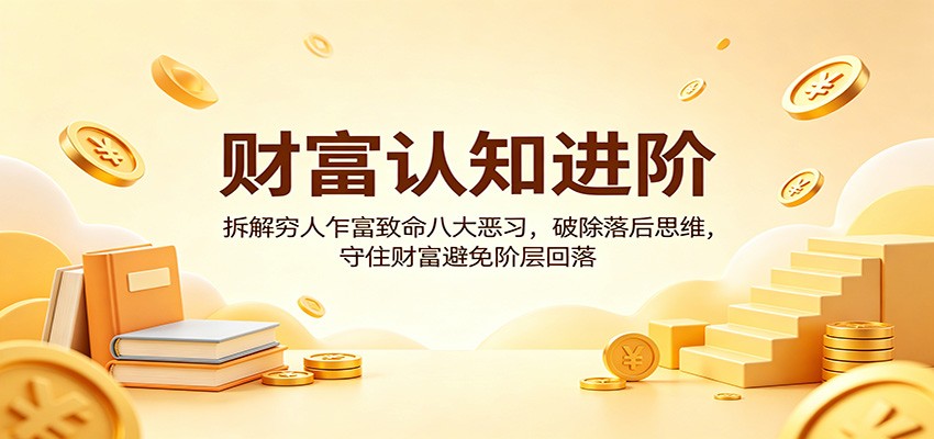 财富认知进阶：拆解穷人乍富致命八大恶习，破除落后思维，守住财富避免阶层回落-心思维创富网_网上创业教程_网络创业项目